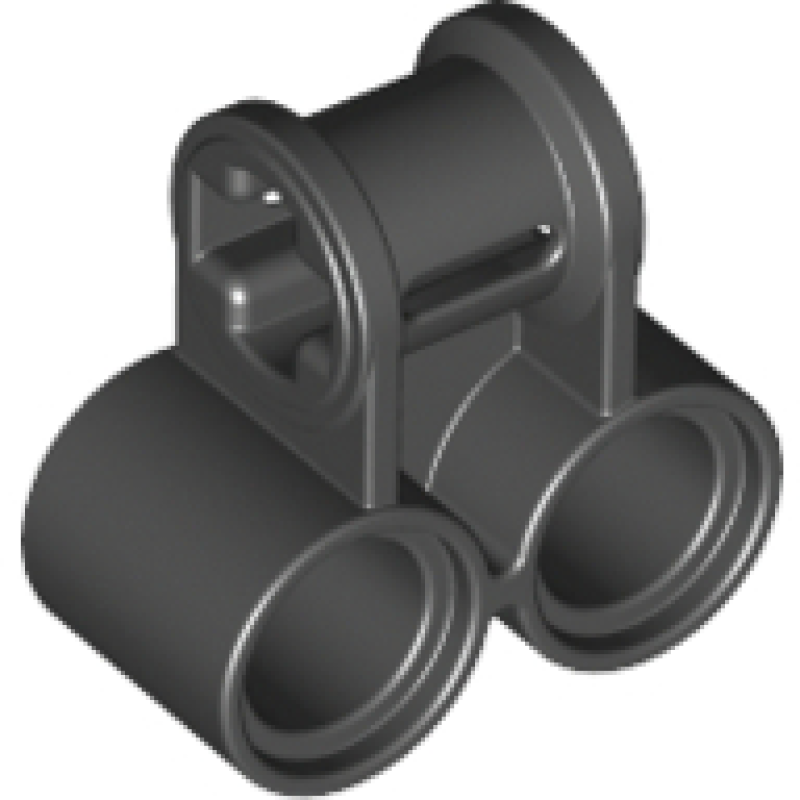 Technic, As en Pin Koppeling Loodrecht Dubbel Black